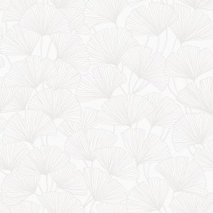 Wallpaper with gray leaves on a white background