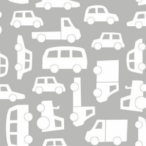 Wallpaper with white cars on a gray background