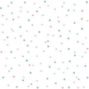 Wallpaper with powder, gray and mint dots