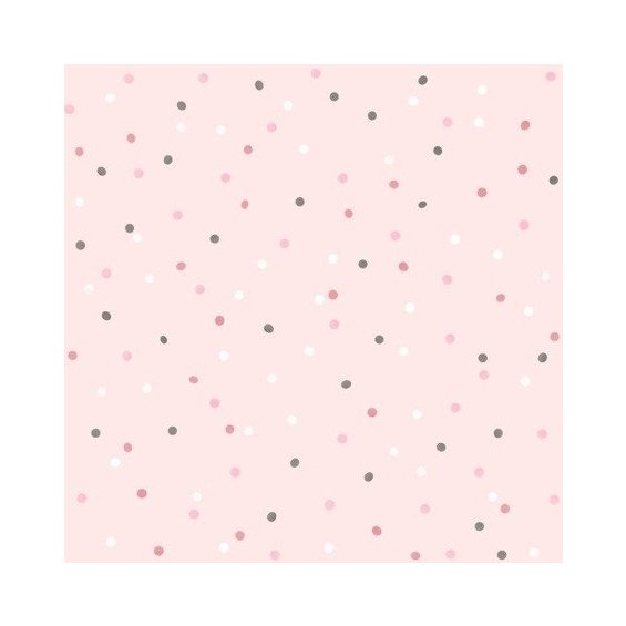 Powder wallpaper with gray and pink polka dots - Walls - Shop on-line -  Caramella