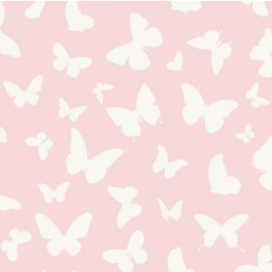 Wallpaper with butterflies on a pink background