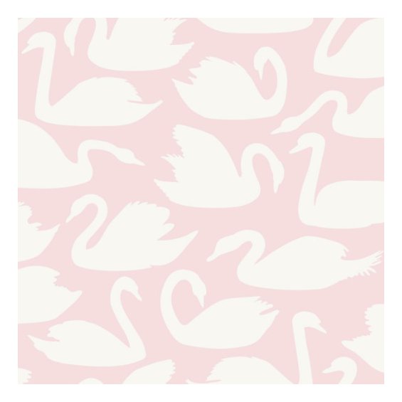 Wallpaper with white swans on a pink background - Walls - Shop on-line -  Caramella