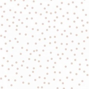 Wallpaper with golden polka dots on white background
