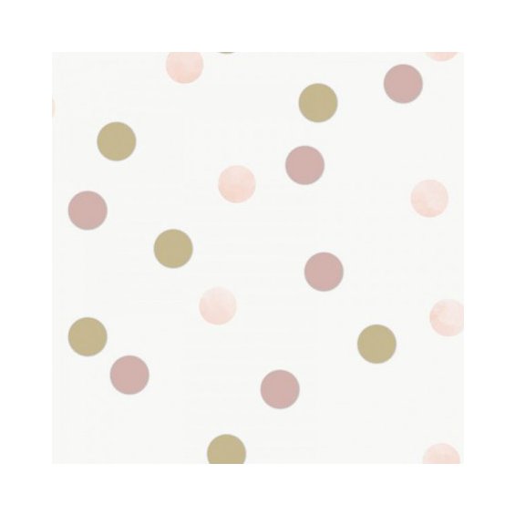 wallpaper-with-powder-beige-and-golden-polkadots