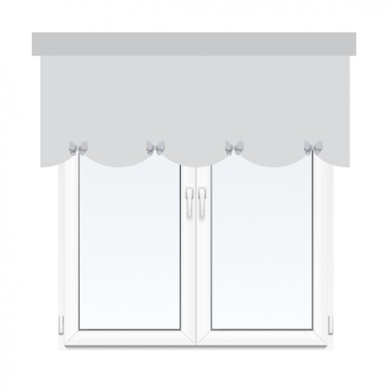 valance with wave and bows