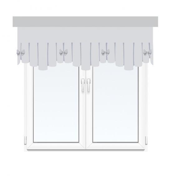 valance with wave and bows