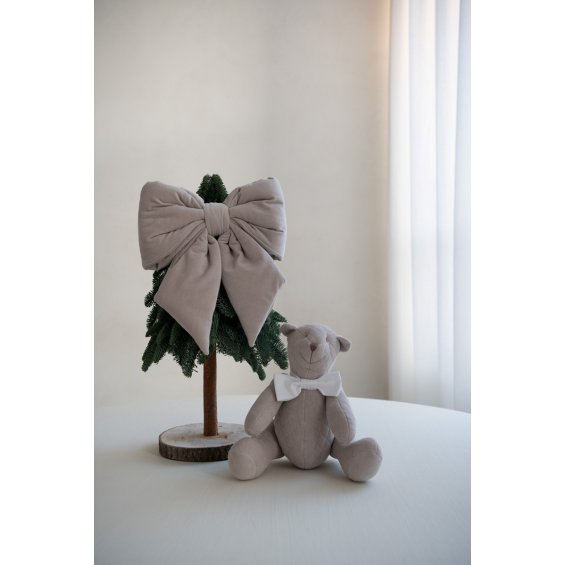 Decorative XL bow beige