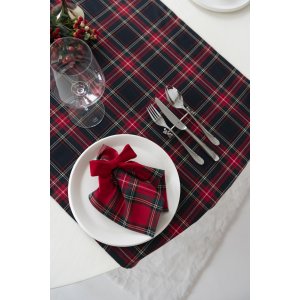 Set of 4 checkered napkins