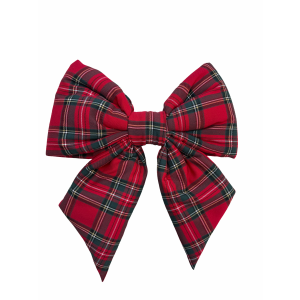 Decorative XL bow red plaid