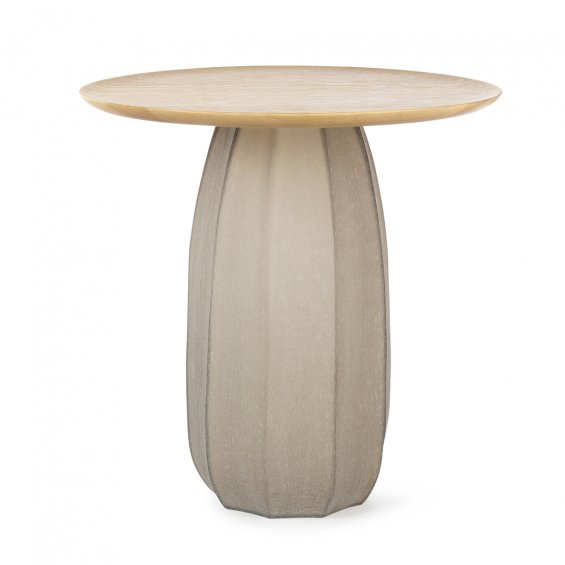 table glass smokegrey, natural oak