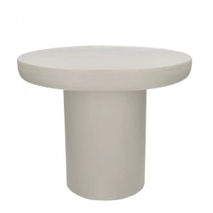 PIASTRO - side table - lime plaster - DIA 50 x H 40 cm - ecru
