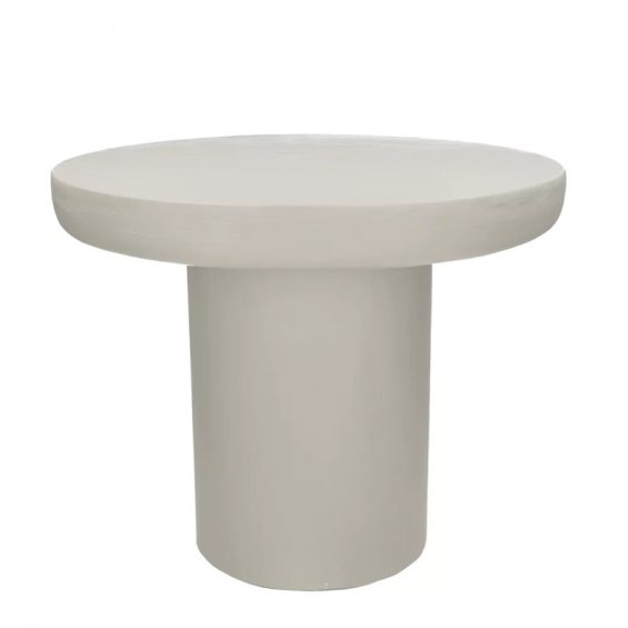 PIASTRO - side table - lime plaster - DIA 50 x H 40 cm - ecru