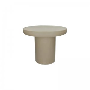 PIASTRO - side table - lime plaster - DIA 50 x H 40 cm - greige