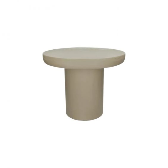 PIASTRO - side table - lime plaster - DIA 50 x H 40 cm - greige