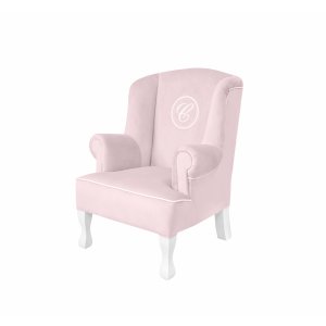 Baby pink mini armchair with emblem