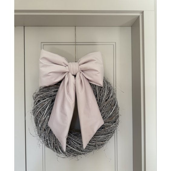 Decorative velvet bow powder pink