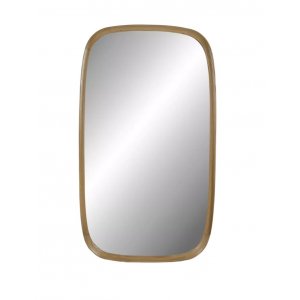 QUERCUS - mirror - oak  /  mirror glass - L 80 x W 5,5 x H 140 cm - natural