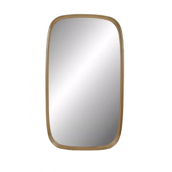 QUERCUS - mirror - oak / mirror glass - L 80 x W 5,5 x H 140 cm - natural