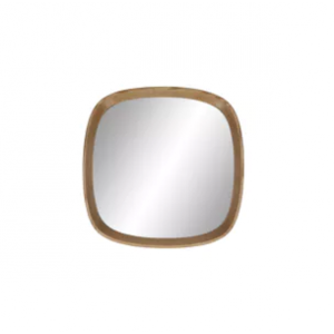 QUERCUS - mirror - oak  /  mirror glass - L 80 x W 4,5 x H 80 cm - natural