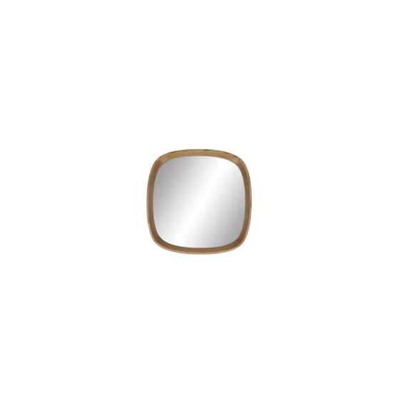 QUERCUS - mirror - oak / mirror glass - L 80 x W 4,5 x H 80 cm - natural