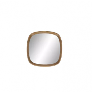 QUERCUS - mirror - oak  /  mirror glass - L 60 x W 4,5 x H 60 cm - natural