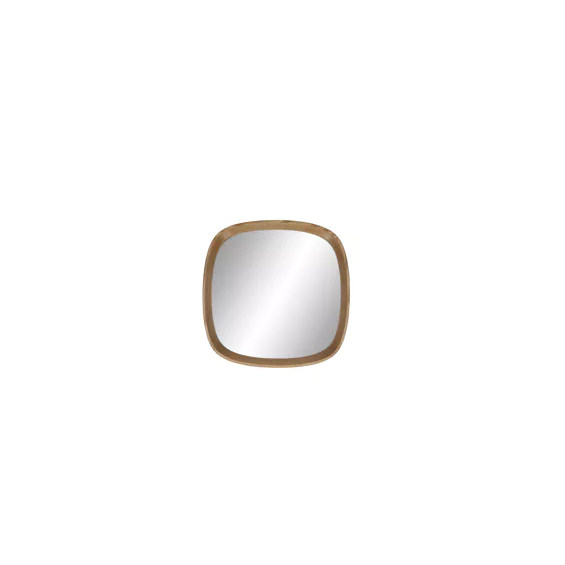 QUERCUS - mirror - oak / mirror glass - L 60 x W 4,5 x H 60 cm - natural