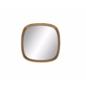 QUERCUS - mirror - oak  /  mirror glass - L 100 x W 4,5 x H 100 cm - natural