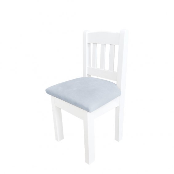 Upholstered mini chair blue