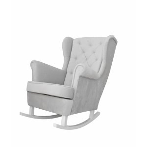 Grey rocking armchair