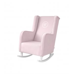 Rocking armchair Modern pink with emblem