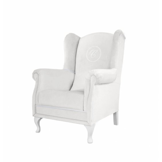 Yvory armchair with emblem
