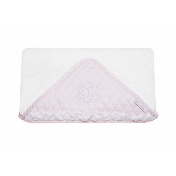 Baby pink towel with embroidery