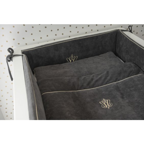 Anthracite Gloss cot bumper Cot bumpers Sleep Shop online