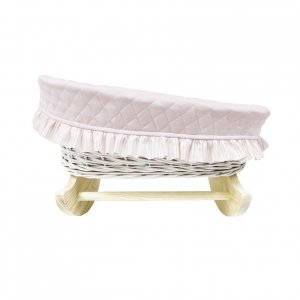 Small cradle with bedding baby pink