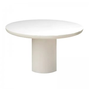 PIASTRO - table - lime plaster - DIA 115 x H 76 cm - off-white