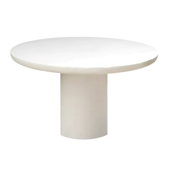 PIASTRO - table - lime plaster - DIA 115 x H 76 cm - off-white