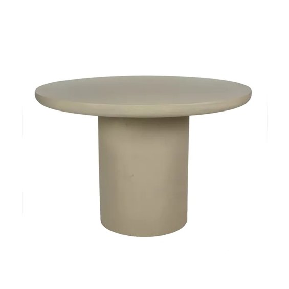 PIASTRO - table - lime plaster - DIA 115 x H 76 cm - greige