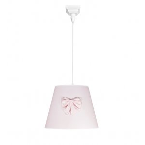 Baby pink chandelier with bow