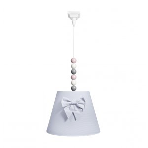 Grey cube chandelier with balls for girls