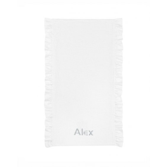 Terry overlay white with flounce