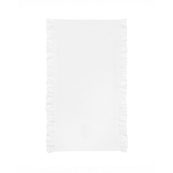 Terry overlay white with flounce