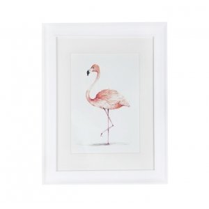 Graphics with standing flamingo