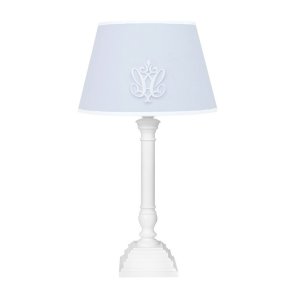 Table lamp baby blue with emblem
