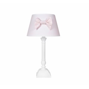 Table lamp baby pink with bow