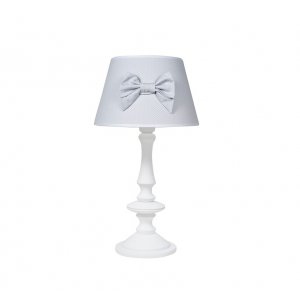 Table lamp grey cube with bow