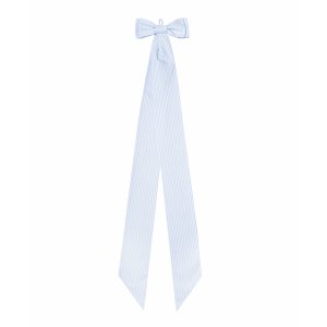 Decorative bow baby blue stripped