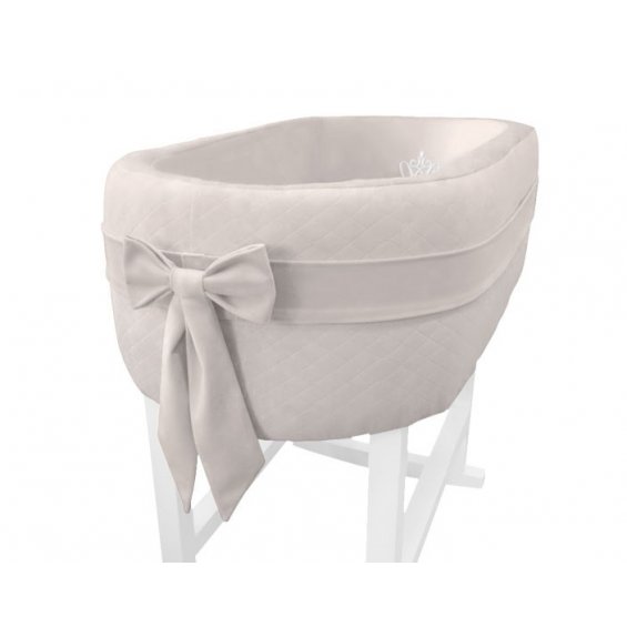Velvet bow for the cradle beige