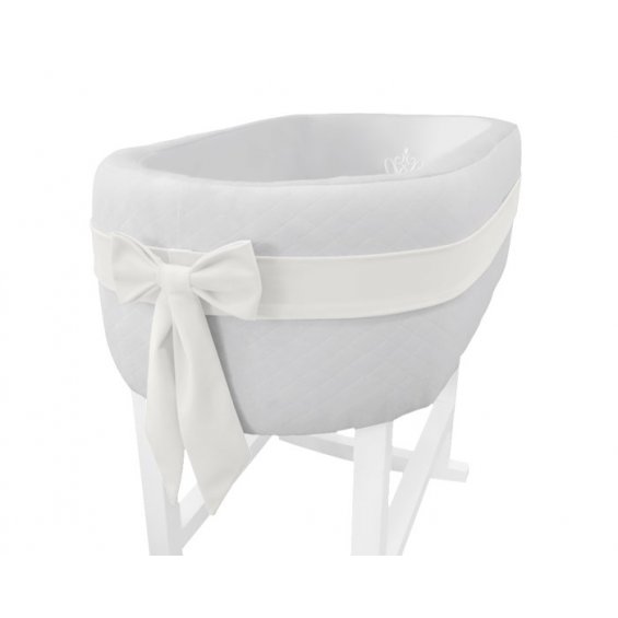 Velvet bow for the cradle ivory