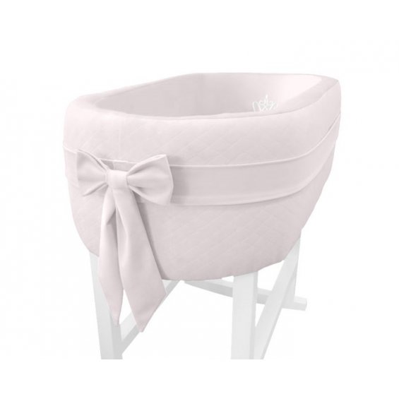 Velvet bow for the cradle pink