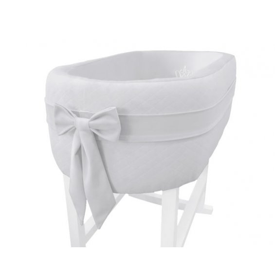 Velvet bow for the cradle grey